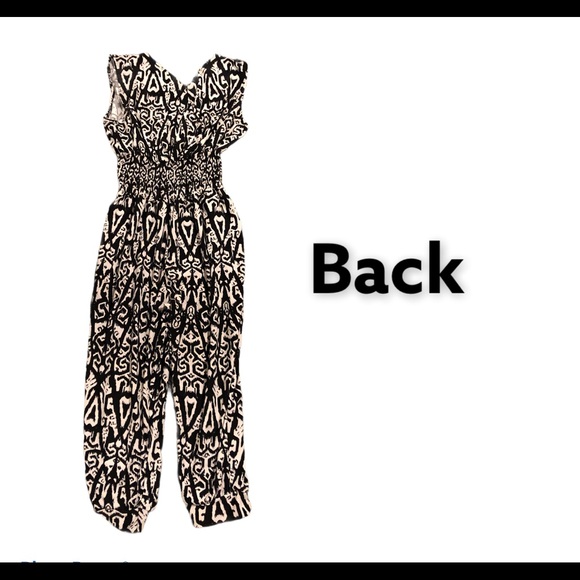 Black and white printed jumpsuit - Picture 2 of 2